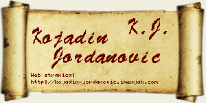 Kojadin Jordanović vizit kartica